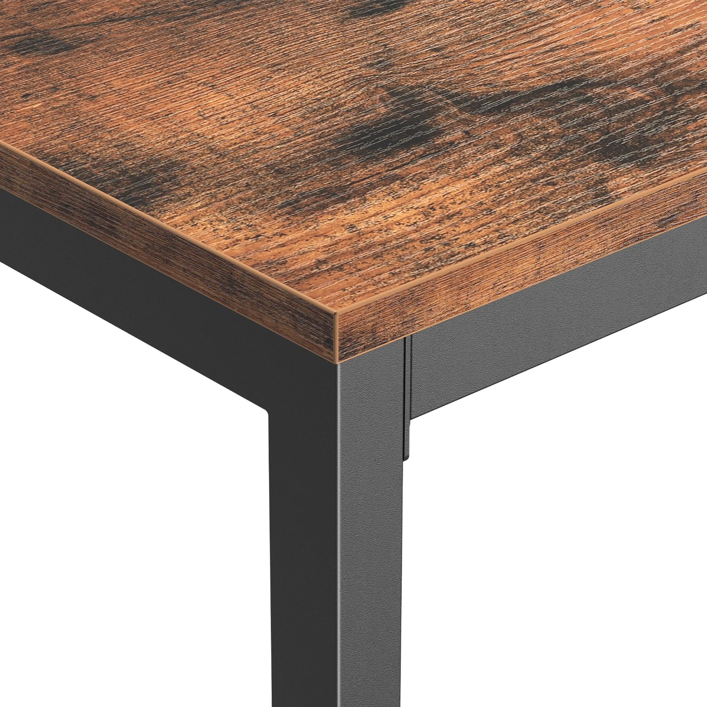 Bar-Set mit Tisch und Stühlen, 120 cm Rechteckiger Stehtisch und 2 Hocker, 3-teiliges Frühstücksset für Küche, Wohnzimmer und Esszimmer mit stabilem Metallgestell - Unique Outlet