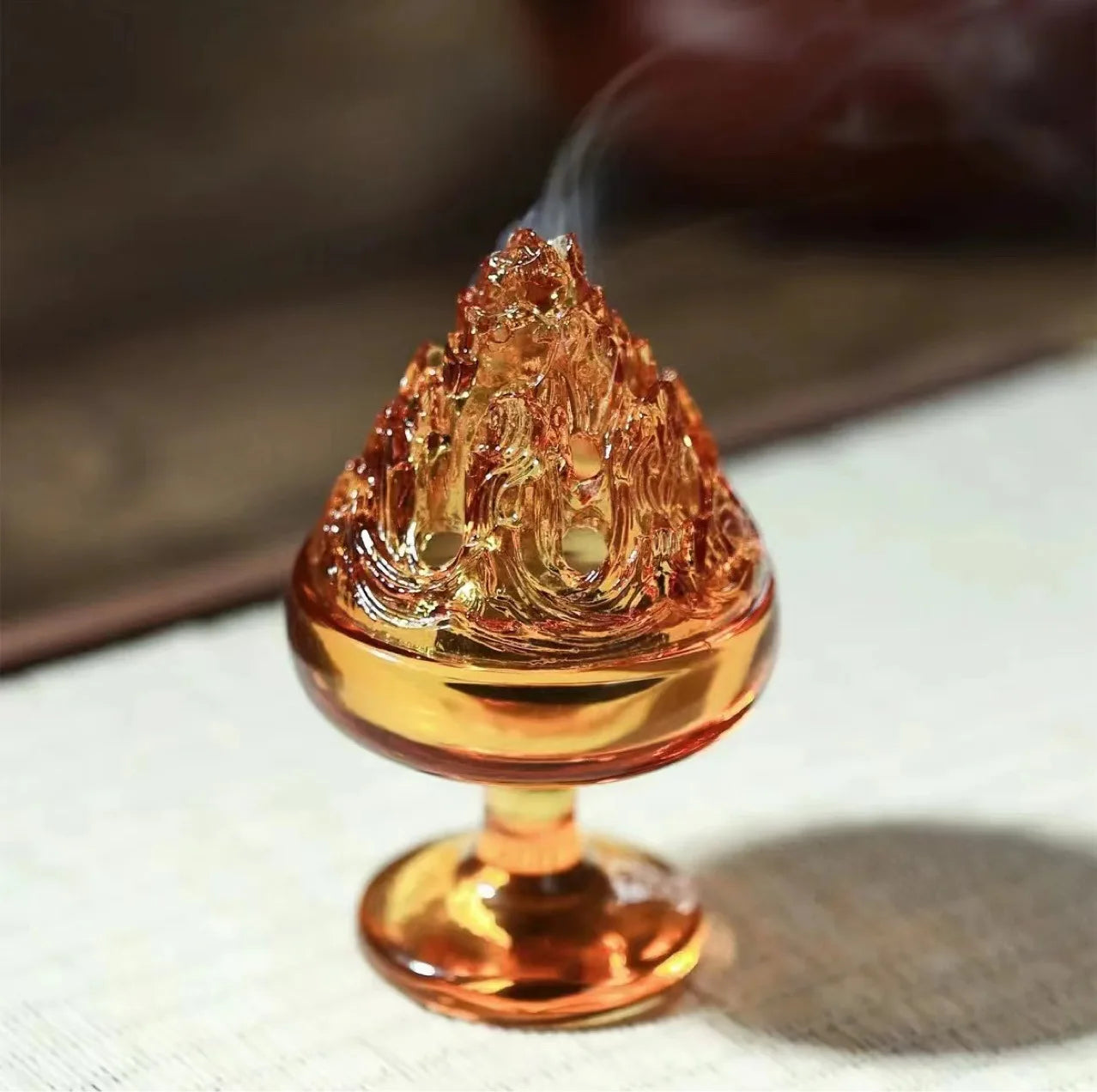 Bunter Verlaufsglas-Räucherbrenner - Indoor Agarholz Zen Ornamente Raumdekoration - Unique Outlet