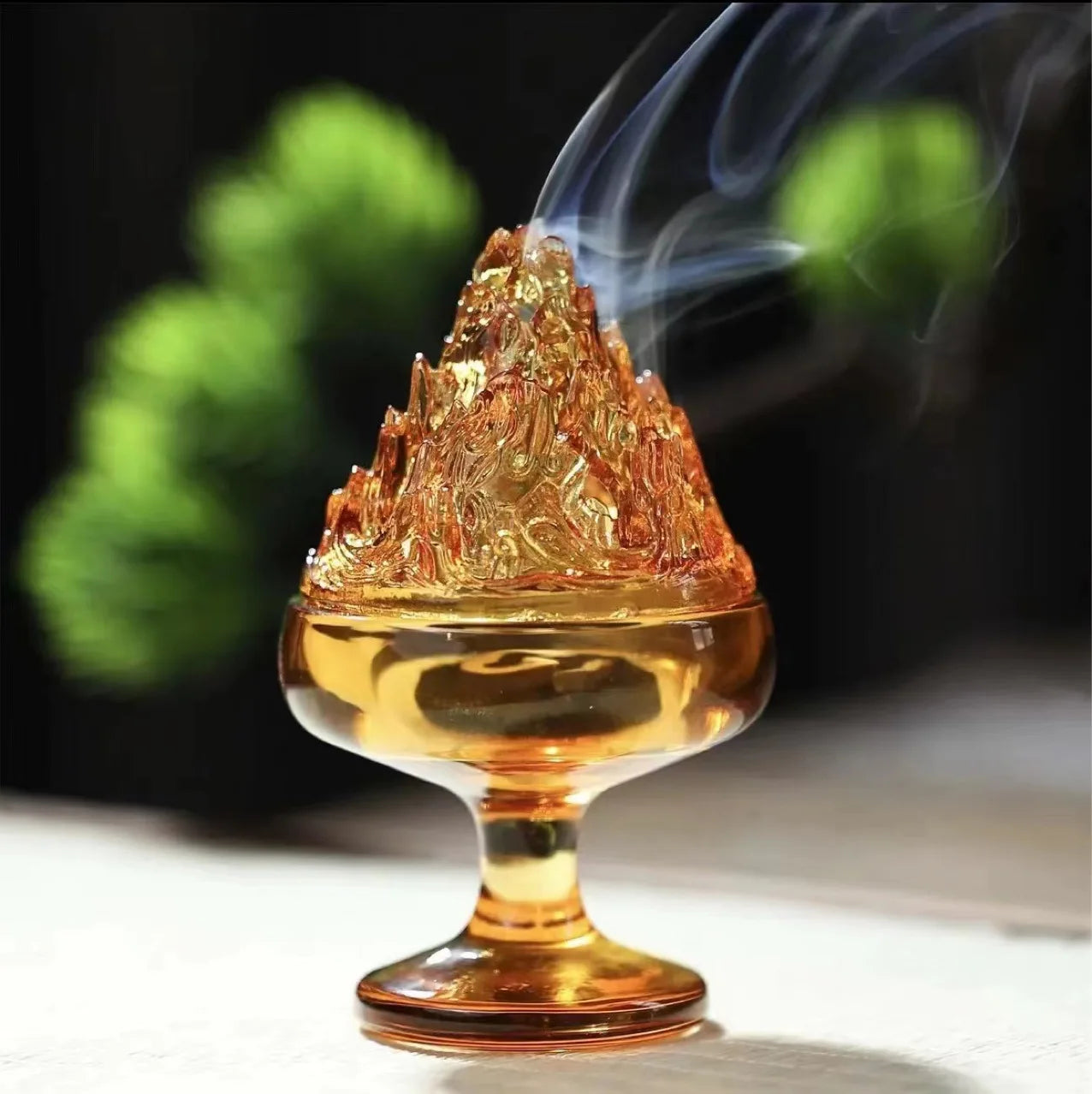 Bunter Verlaufsglas-Räucherbrenner - Indoor Agarholz Zen Ornamente Raumdekoration - Unique Outlet
