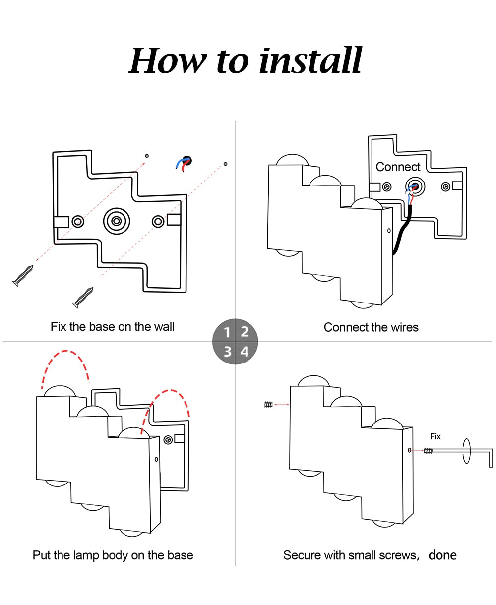 Außenwandleuchte "3STEPS", 10 W, IP65 wasserdicht - Unique Outlet
