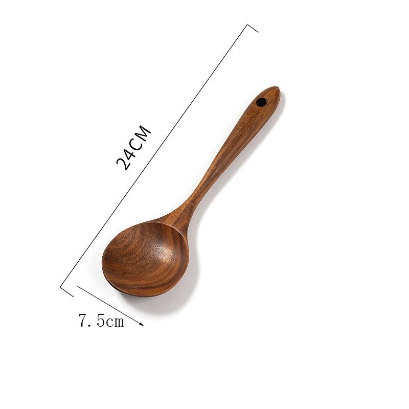 Küchenbesteck,Kochutensilien, Naturholz, Einzeln oder als 7 teiliges-Set - Unique Outlet