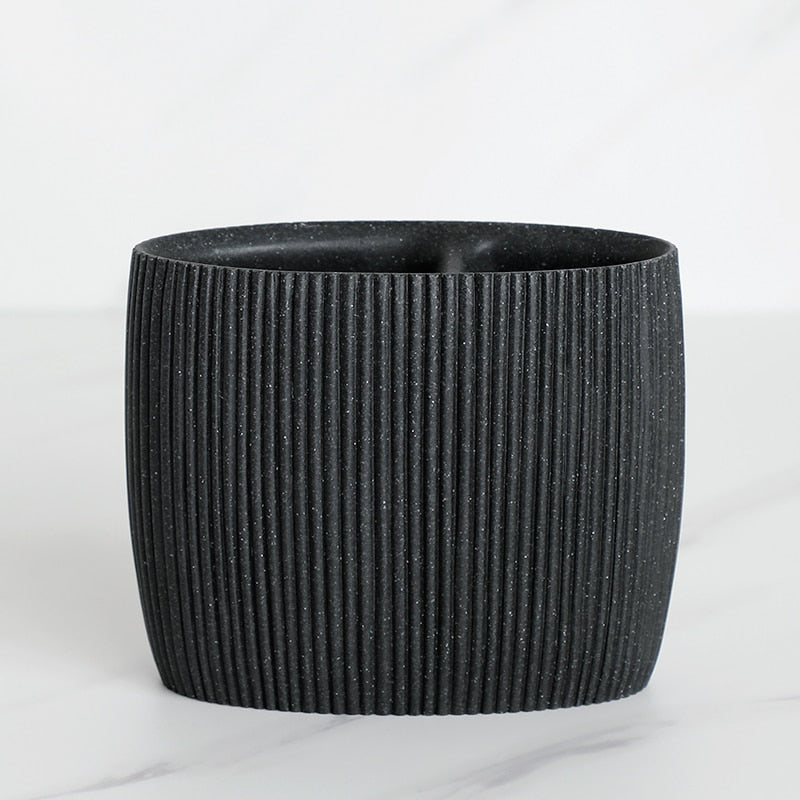 Schwarzes Badezimmer Zubehör Sets mit Seifenspender Zahnbürstenhalter Becher Seifenschale Mundwasser Cup Toilettenbürstenhalter - Unique Outlet