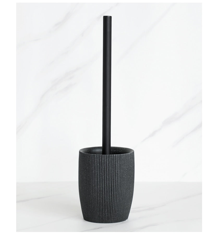 Schwarzes Badezimmer Zubehör Sets mit Seifenspender Zahnbürstenhalter Becher Seifenschale Mundwasser Cup Toilettenbürstenhalter - Unique Outlet