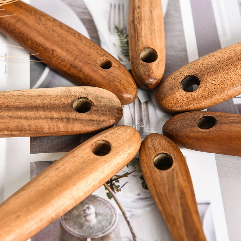 Küchenbesteck,Kochutensilien, Naturholz, Einzeln oder als 7 teiliges-Set - Unique Outlet