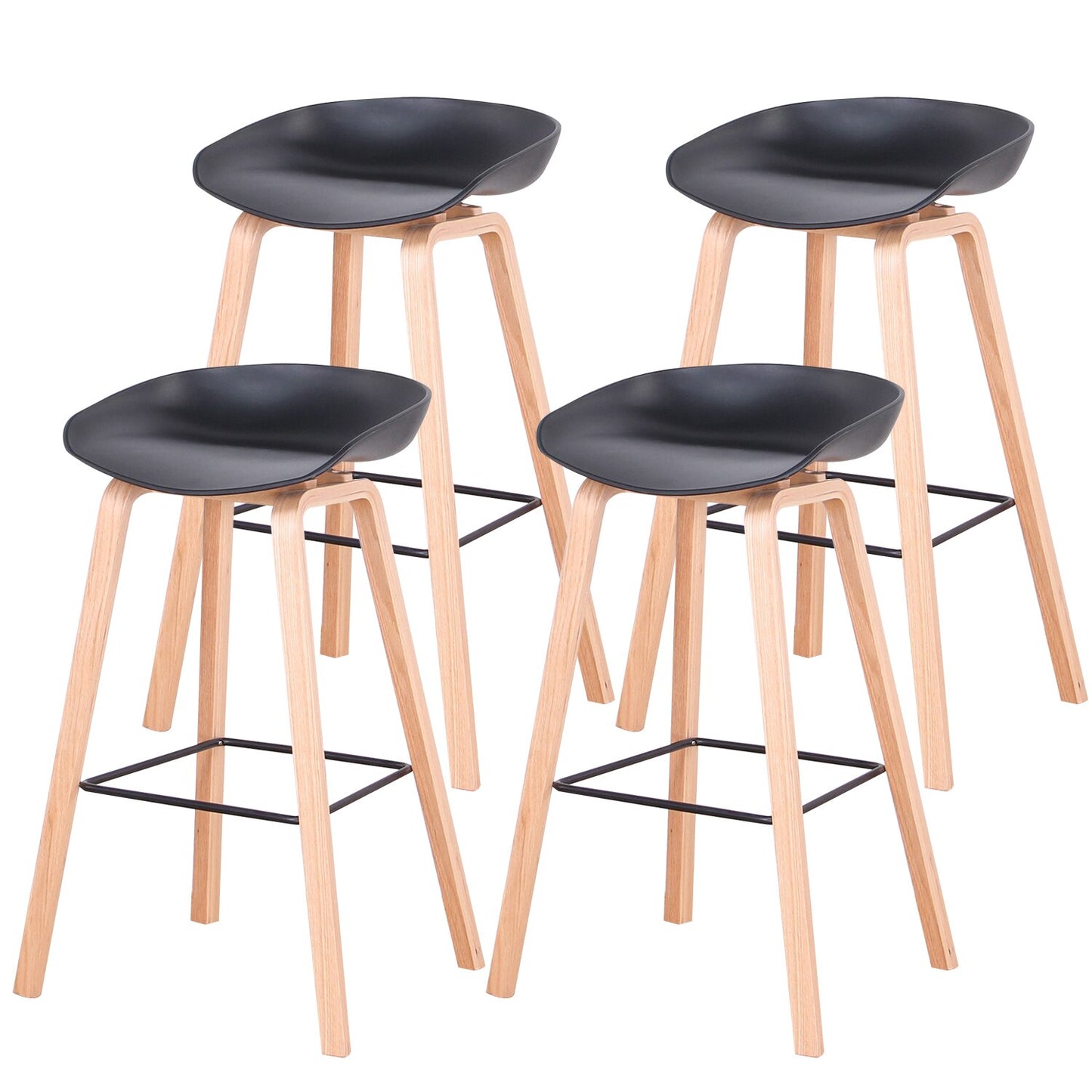 4er Set Modern einfache Barhocker im dänischen Nordic-Stil - Unique Outlet