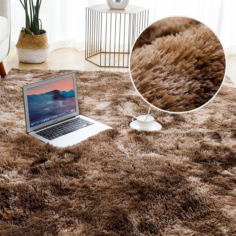 Dicker Teppich für Wohnzimmer Plüschteppich - Unique Outlet