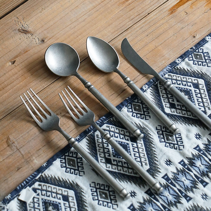 Retro Western Stil Edelstahl Besteck Set - Unique Outlet