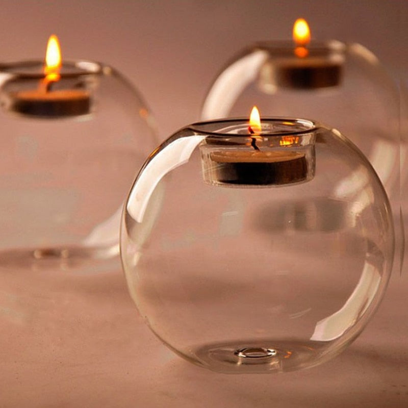 Exquisite Runder Glaskerzenhalter - Unique Outlet