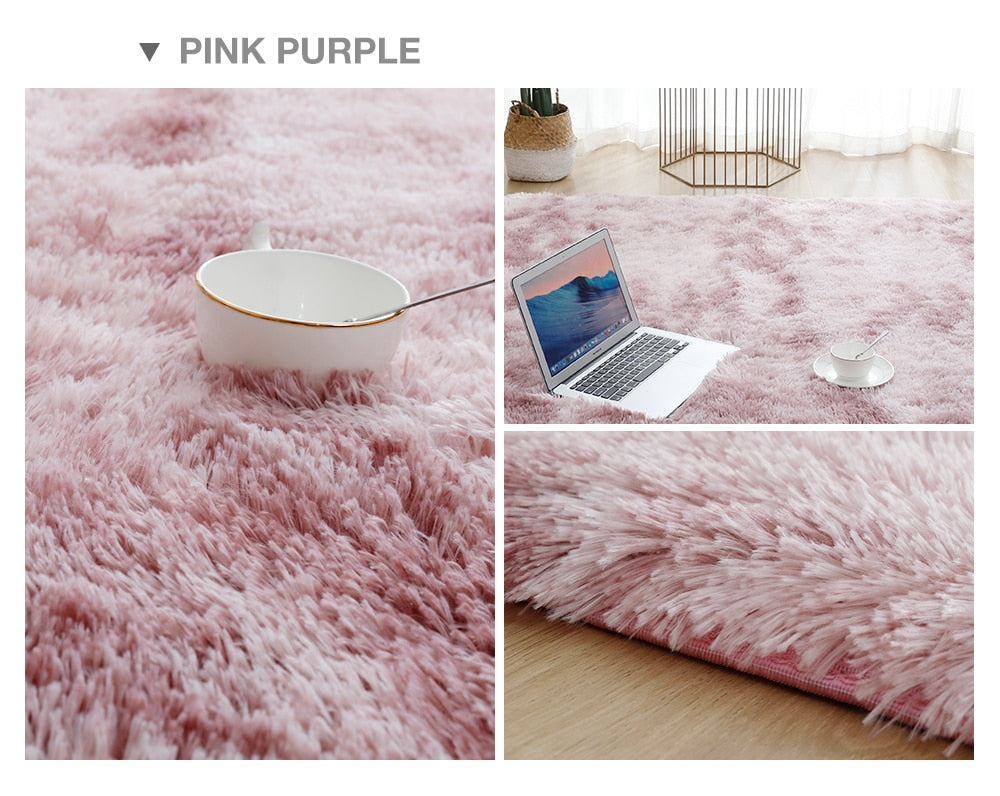 Dicker Teppich für Wohnzimmer Plüschteppich - Unique Outlet