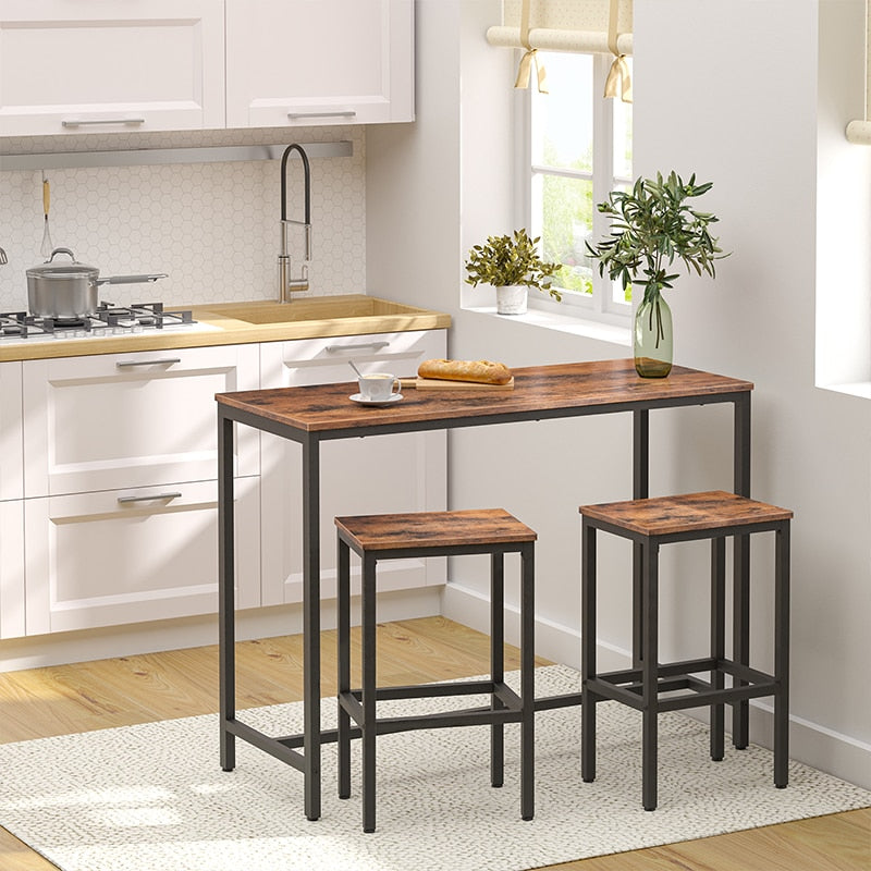Barhocker Set aus 2 Barstühlen mit Fußstütze - Unique Outlet