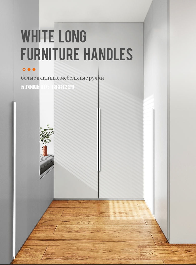 Aluminium-Schrank-Griff für Möbel, lange, anpassbare Küchenschrank-Türgriffe - Unique Outlet