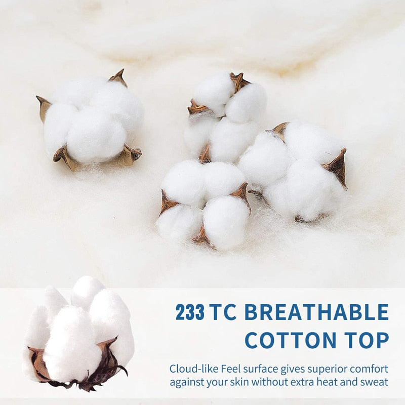 Bettmatratzenauflage aus Gänsedaunen mit 100% Baumwollstoffbezug, Anti-Staubmilben, luftdurchlässig, 5cm - Unique Outlet