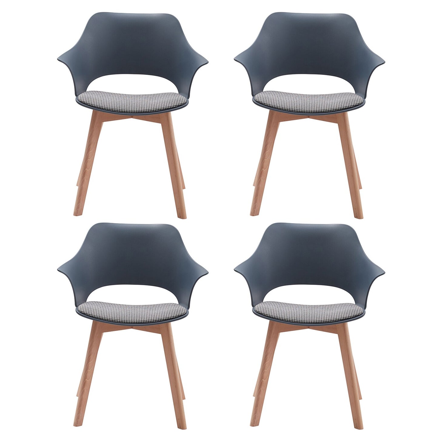 4er-Set Nordic Esstischstühle - Unique Outlet