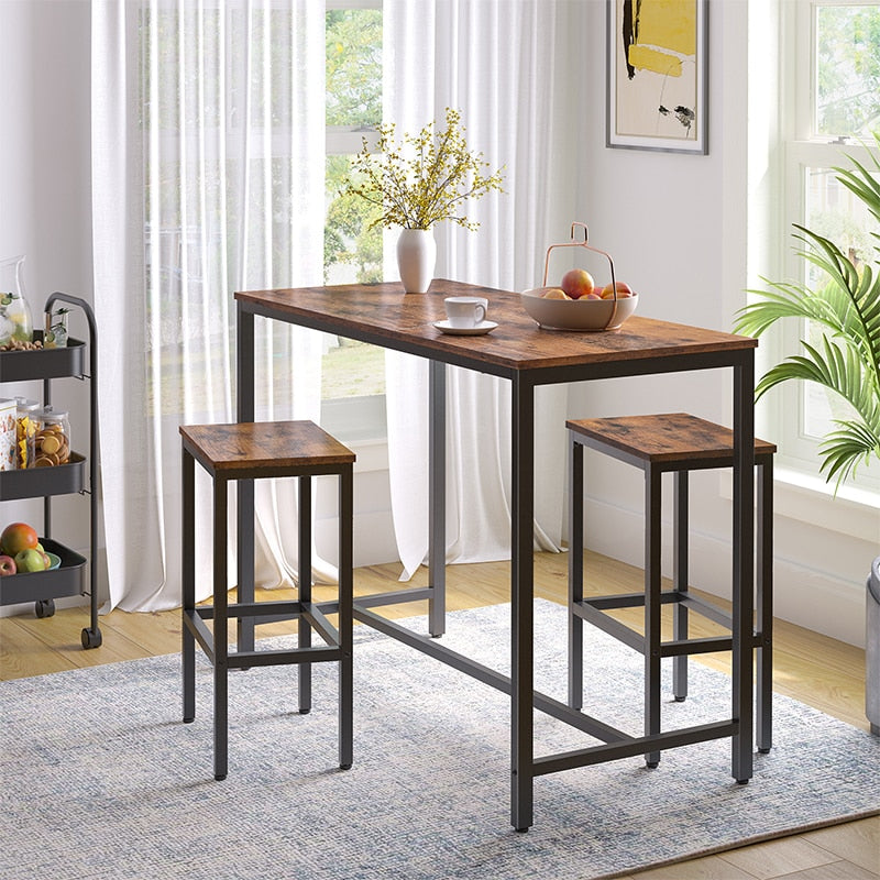 Barhocker Set aus 2 Barstühlen mit Fußstütze - Unique Outlet