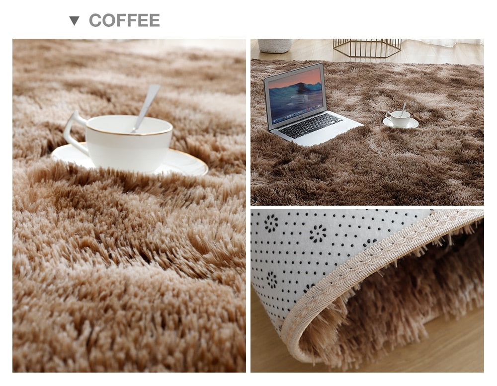 Dicker Teppich für Wohnzimmer Plüschteppich - Unique Outlet
