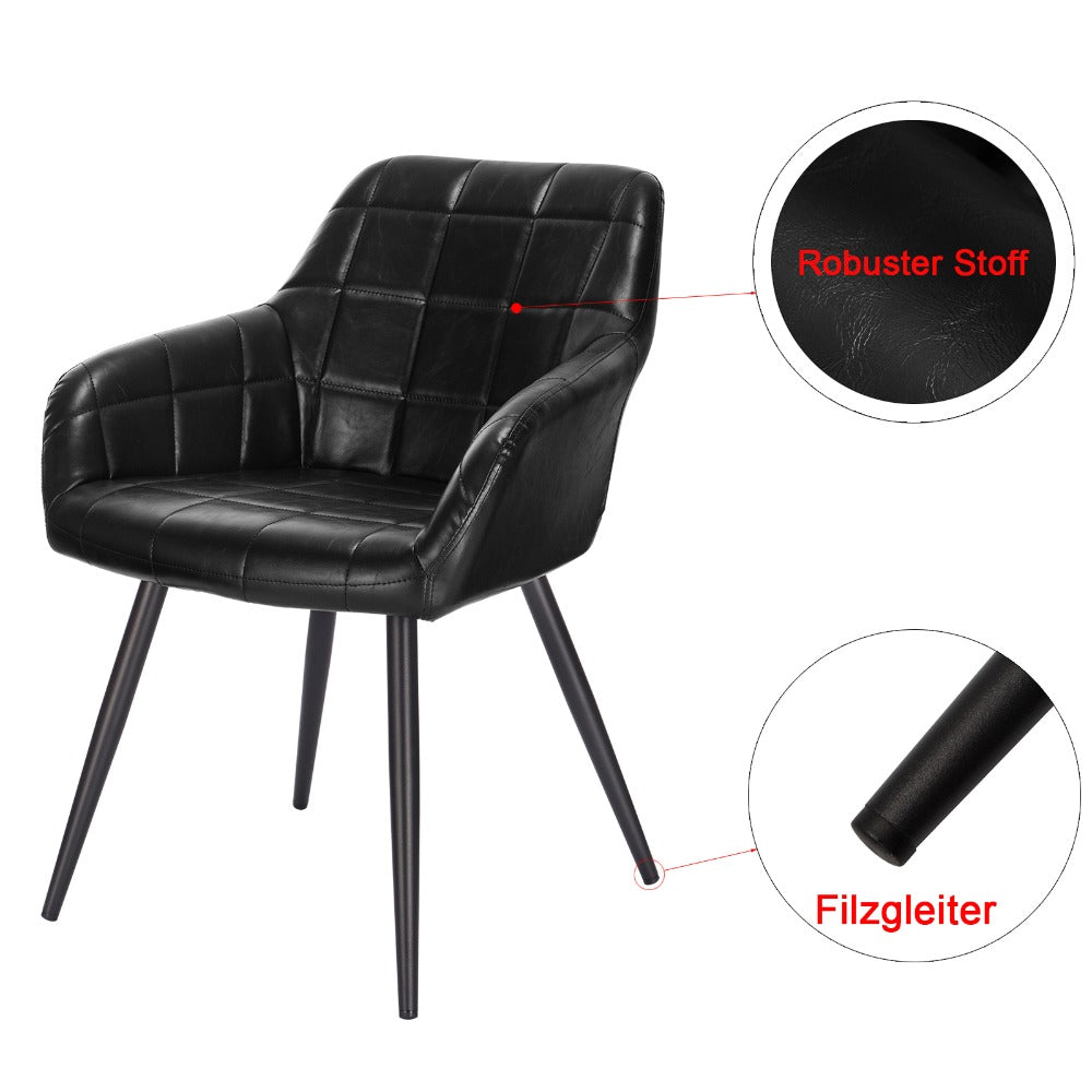 Bequemer Esszimmerstuhl aus wissenschaftlichem Stoff, Wohnmöbel Dekoration, 1-teilig - Unique Outlet