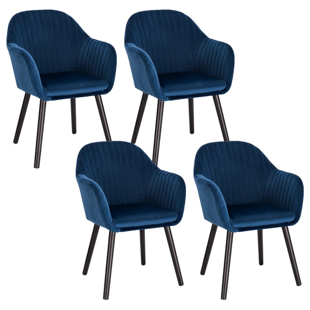 4er-Set Esszimmerstühle, luxuriöse Armlehnenstühle im modernen Stil für Küche und Wohnzimmer, Heimdekoration - Unique Outlet