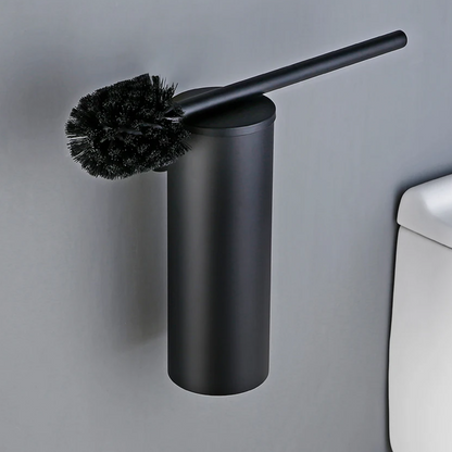 Toilettenbürstenhalter in Mattschwarz – Badezimmerzubehör aus Edelstahl zur Wandmontage - Unique Outlet