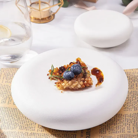 Keramik-Dinnerteller für Kreative Küche - Vielseitig einsetzbar für Steak, Snacks und Desserts - Unique Outlet