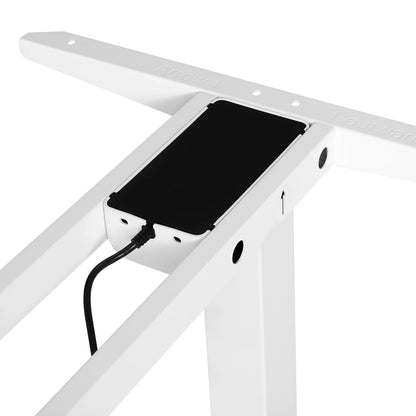 Elektrisch Höhenverstellbarer Schreibtisch mit Stahlrahmen und 2 Motoren - Antikollision, mit Speicherfunktion für Zuhause - Unique Outlet