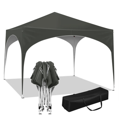 3x3m Gartenpavillon Partyzelt - Pop-Up Pavillon mit Halbkreis-Dach für Outdoor-Märkte, Wasserdicht und Faltbar - Unique Outlet