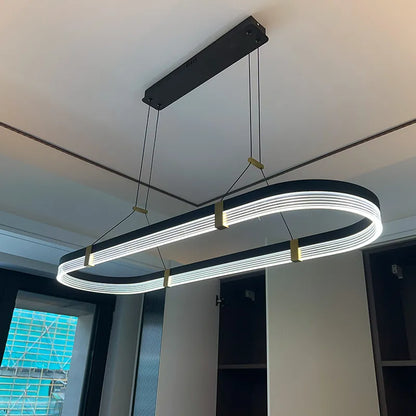 Kreative Persönlichkeits-Designer-Lampe für Restaurants – Moderner minimalistischer Kronleuchter für lange Esstische in Küchen und Esszimmern - Unique Outlet