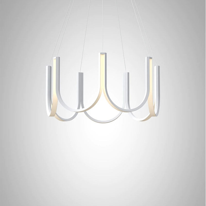 Postmoderne Minimalistische LED-Kronleuchter - Ideal für Wohnzimmer, Büro und Geschäftslokale - in Weiß oder Gold - Unique Outlet