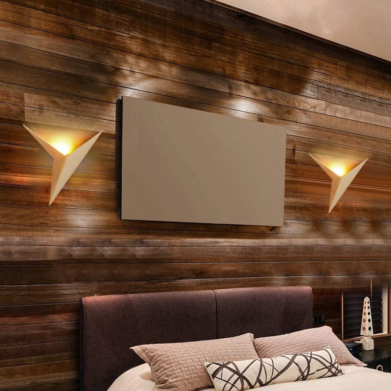 LED-Wandleuchten im modernen, minimalistischen Dreiecks-Design im nordischen Stil, Innenleuchten für Treppen & Wohnzimmer, einfache Beleuchtung 3W AC85-265V - Unique Outlet