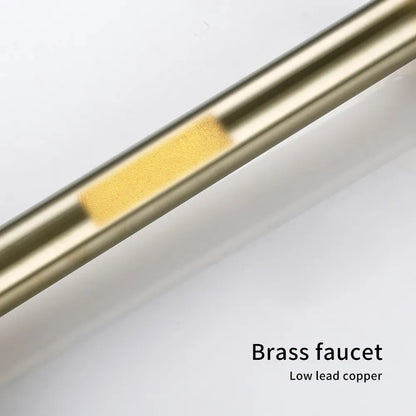 Luxus Siphon für Waschbecken – P-Trap in Gebürstetem Gold aus Hochwertigem Messing im Modernen Stil - Unique Outlet