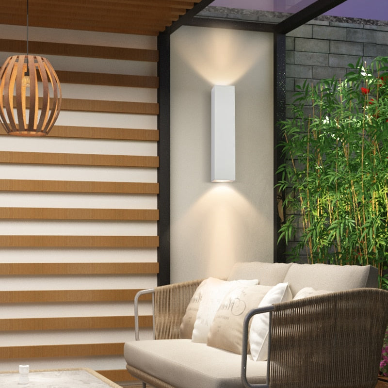 Wasserdichte Außenwandleuchte, LED, Modern, IP67, Aluminium, Schwarz oder Weiß, geeignet für 96V-240V - Unique Outlet