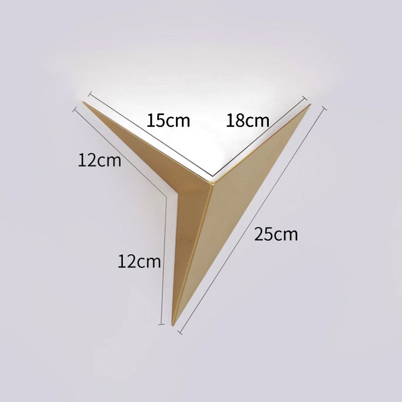 LED-Wandleuchten im modernen, minimalistischen Dreiecks-Design im nordischen Stil, Innenleuchten für Treppen & Wohnzimmer, einfache Beleuchtung 3W AC85-265V - Unique Outlet