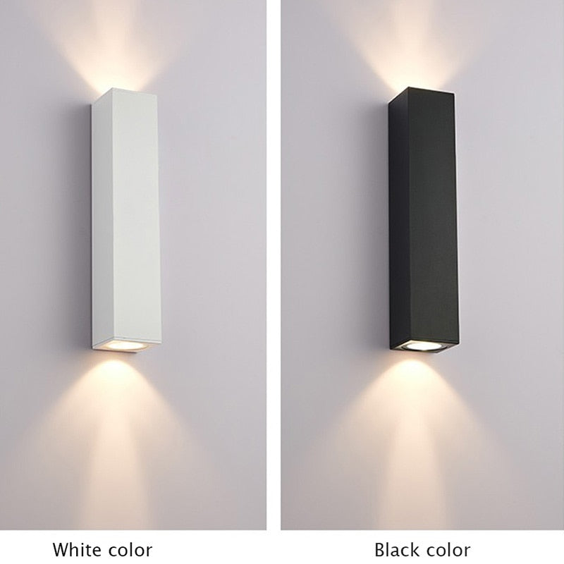 Wasserdichte Außenwandleuchte, LED, Modern, IP67, Aluminium, Schwarz oder Weiß, geeignet für 96V-240V - Unique Outlet