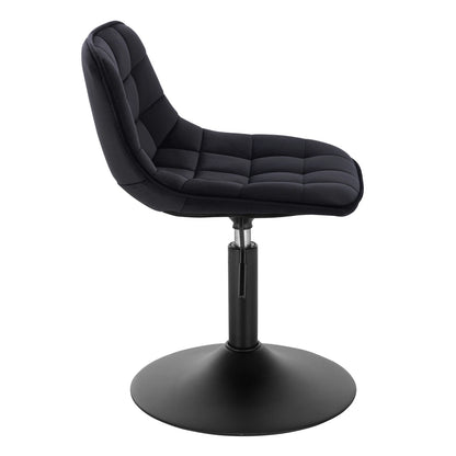 Barhocker aus Samt, Höhenverstellbar - Küchenhocker mit Rückenlehne, 360° Drehbar, für Zuhause, Bar, Küche - Unique Outlet