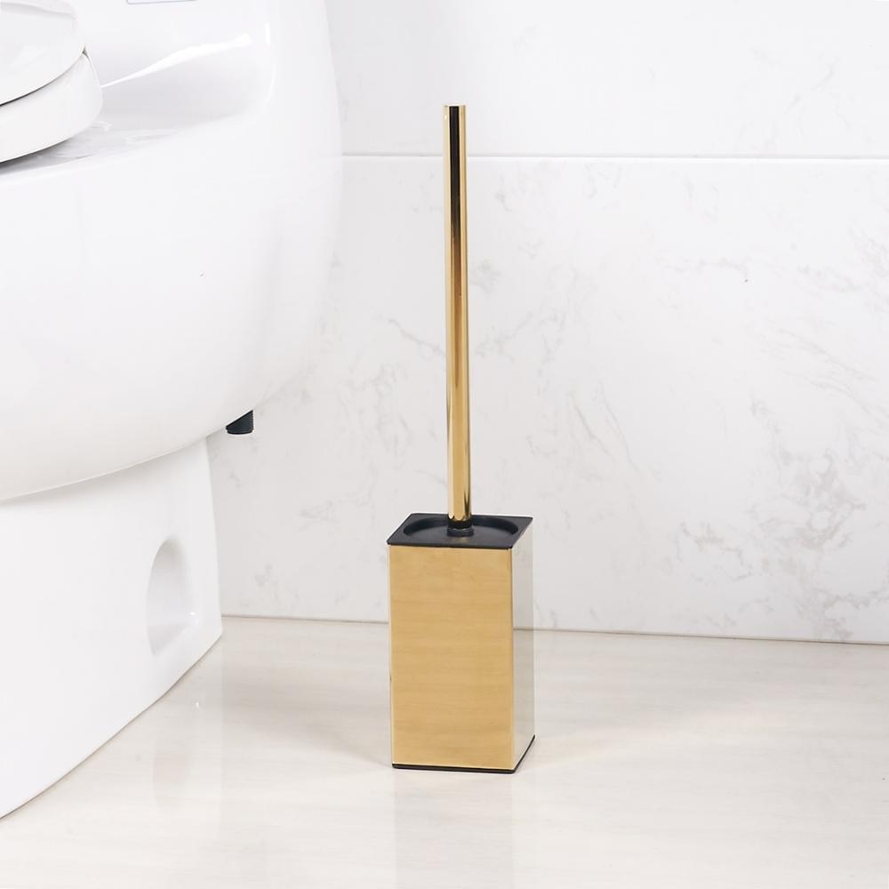 Toilettenbürste aus 304 Edelstahl in Gold, Freistehender Bürstenhalter fürs Badezimmer - Unique Outlet