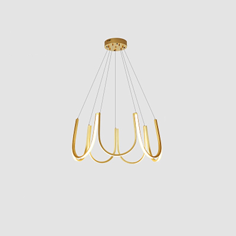 Postmoderne Minimalistische LED-Kronleuchter - Ideal für Wohnzimmer, Büro und Geschäftslokale - in Weiß oder Gold - Unique Outlet