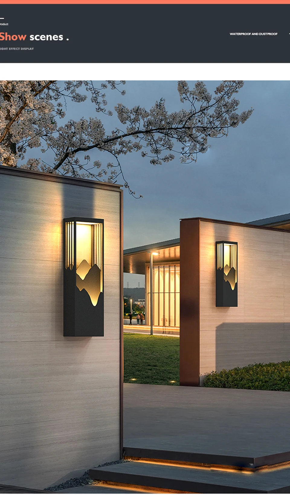 LED-Außenlicht, Wasserdicht, Garten-Dekorationslampen, für Balkon, Innenhof, Straße, Wandleuchte, Außenleuchten - Unique Outlet