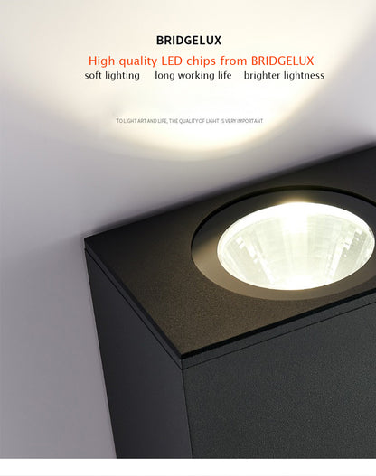 Wasserdichte Außenwandleuchte, LED, Modern, IP67, Aluminium, Schwarz oder Weiß, geeignet für 96V-240V - Unique Outlet
