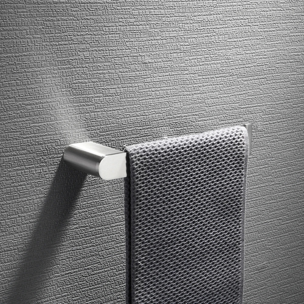 Wandmontierte Handtuchstange und Toilettenpapierhalter aus Edelstahl in Chrom-Schwarz - Unique Outlet