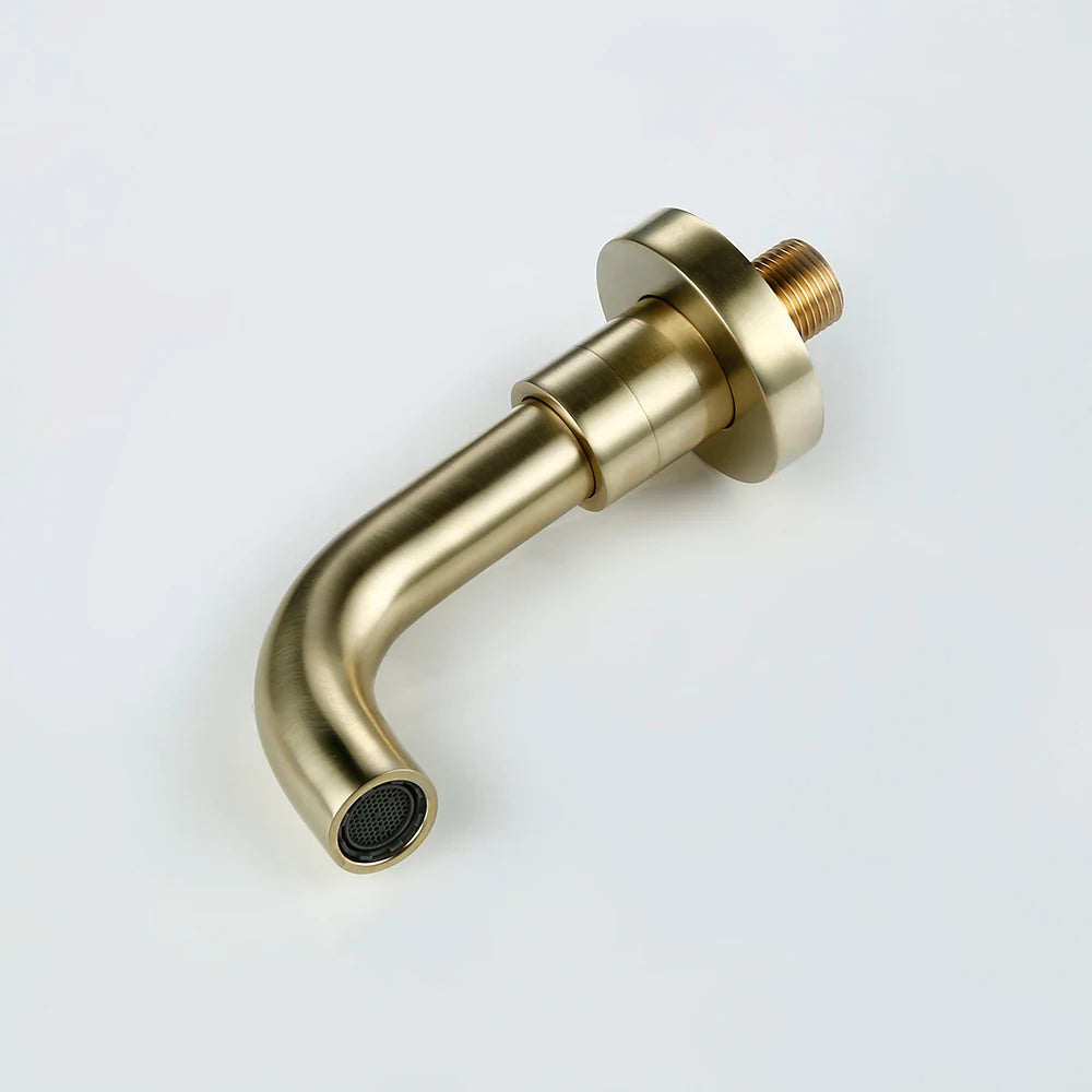Schwarze, Gebürstete Badewannen-Auslaufarmatur in Poliertem Chrom aus Edelstahl und Roségold-Messing - Unique Outlet