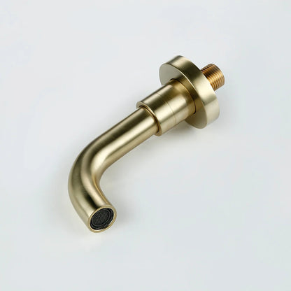 Schwarze, Gebürstete Badewannen-Auslaufarmatur in Poliertem Chrom aus Edelstahl und Roségold-Messing - Unique Outlet