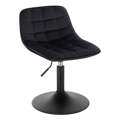 Barhocker aus Samt, Höhenverstellbar - Küchenhocker mit Rückenlehne, 360° Drehbar, für Zuhause, Bar, Küche - Unique Outlet