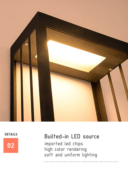 LED-Außenlicht, Wasserdicht, Garten-Dekorationslampen, für Balkon, Innenhof, Straße, Wandleuchte, Außenleuchten - Unique Outlet