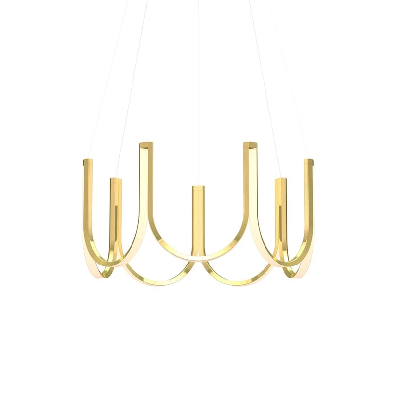 Postmoderne Minimalistische LED-Kronleuchter - Ideal für Wohnzimmer, Büro und Geschäftslokale - in Weiß oder Gold - Unique Outlet