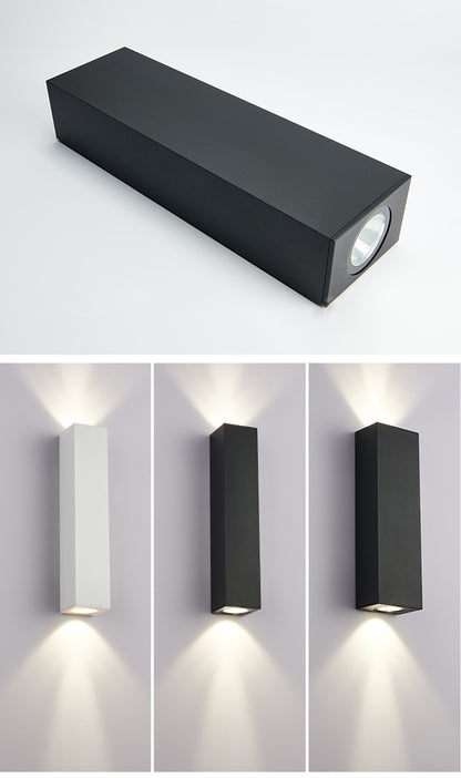 Wasserdichte Außenwandleuchte, LED, Modern, IP67, Aluminium, Schwarz oder Weiß, geeignet für 96V-240V - Unique Outlet