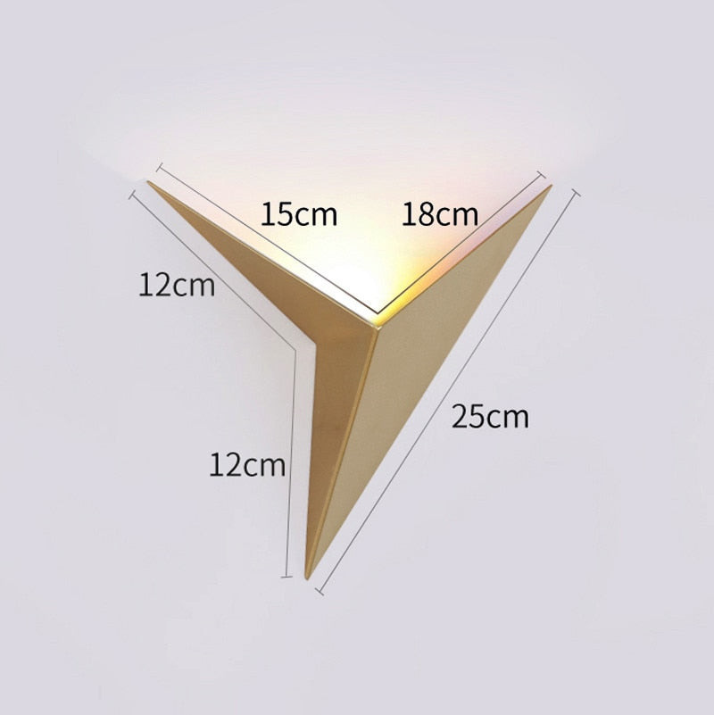 LED-Wandleuchten im modernen, minimalistischen Dreiecks-Design im nordischen Stil, Innenleuchten für Treppen & Wohnzimmer, einfache Beleuchtung 3W AC85-265V - Unique Outlet