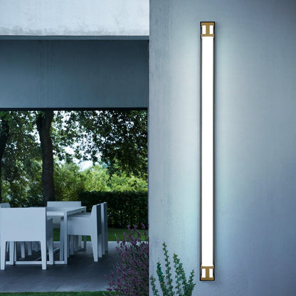 Neue Außenwandlampe, IP65 wasserdichte LED Langlichter, Garten Villa Veranda Wandleuchte, Gold/Schwarz, 110V/220V, Verschiedene Längen - Unique Outlet