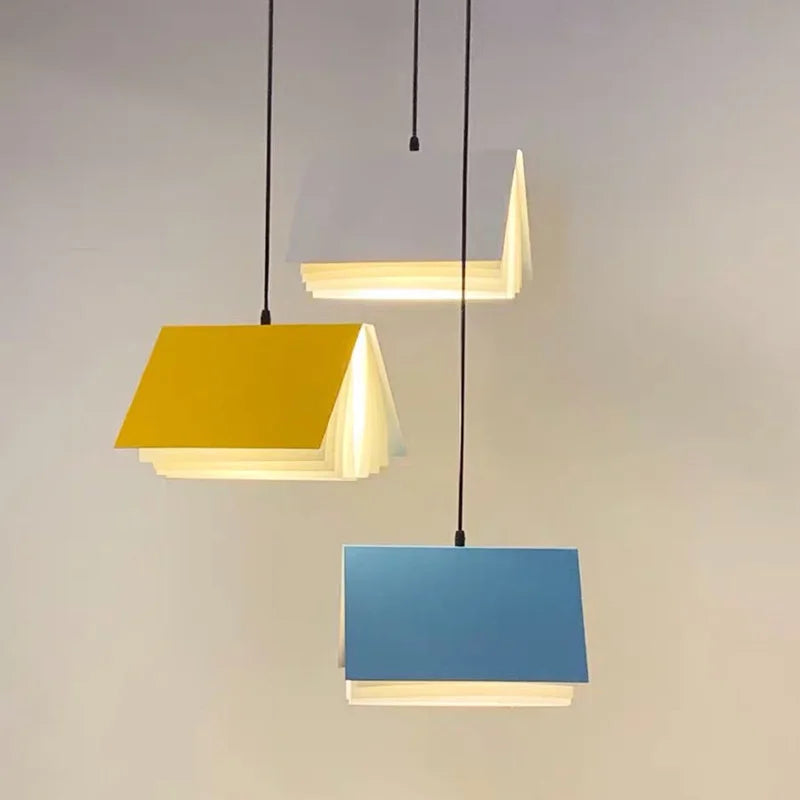 Moderne LED Buch-Pendelleuchte - Stilvolle Hängeleuchte für Wohn- und Esszimmer, Studierzimmer und Küche - Unique Outlet