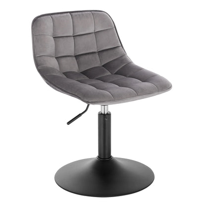 Barhocker aus Samt, Höhenverstellbar - Küchenhocker mit Rückenlehne, 360° Drehbar, für Zuhause, Bar, Küche - Unique Outlet