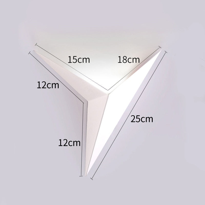 LED-Wandleuchten im modernen, minimalistischen Dreiecks-Design im nordischen Stil, Innenleuchten für Treppen & Wohnzimmer, einfache Beleuchtung 3W AC85-265V - Unique Outlet