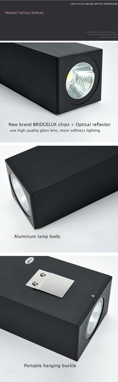 Wasserdichte Außenwandleuchte, LED, Modern, IP67, Aluminium, Schwarz oder Weiß, geeignet für 96V-240V - Unique Outlet